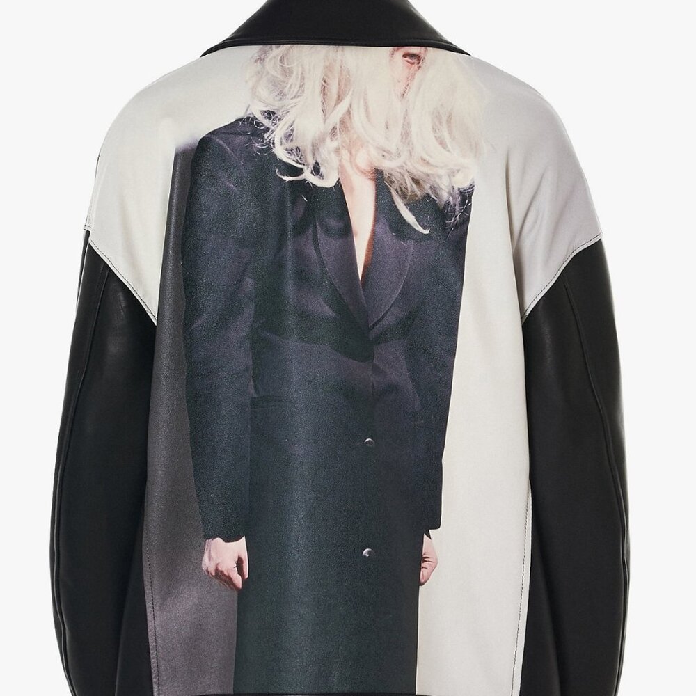BNWT SS18 UNDERCOVER x CINDY SHERMAN BIKER LEATHER JACKET 2